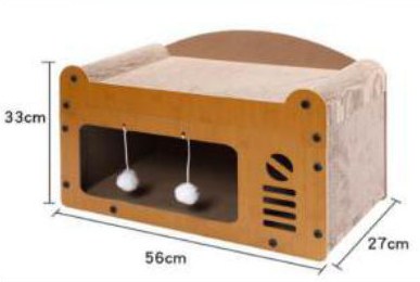 56 cm Cat House with Play Balls