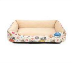 Printed Bolster Dog Bed