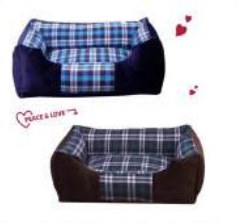 Tartan Bolster Dog Bed