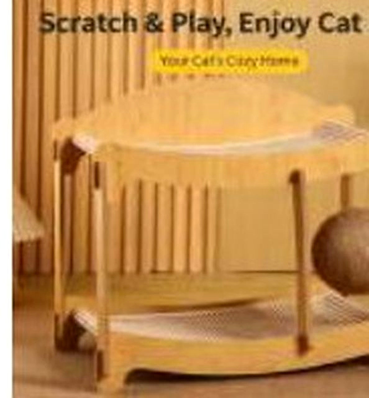 Linen Double Bed with Ball